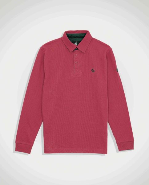 Image de Sweat shirt col polo 2 XL FRAMBOISE