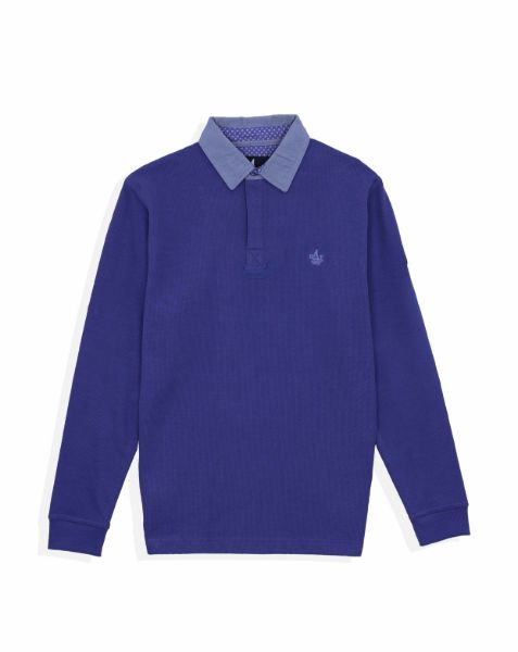 Image de Sweat shirt col polo col jeans L COBALT