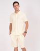 Image de Polo chemise boutonné velours éponge M CREME