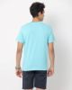 Image de T shirt coton bio-wash col rond S TURQUOISE