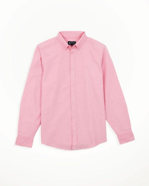 Image de Chemise regular fit Oxford unie S FRAMBOISE
