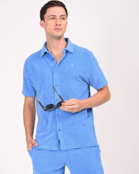 Image de Polo chemise boutonné velours éponge 4 XL LAVANDE