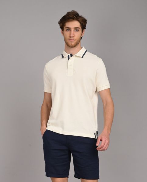 Image de Polo uni coton piqué L CREME