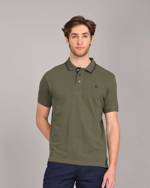 Image de Polo uni coton piqué 2 XL OLIVE