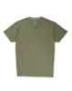 Image de T shirt coton bio-wash col V L OLIVE