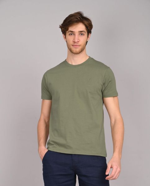 Image de T shirt coton bio-wash col rond 4 XL OLIVE
