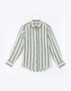 Image de Chemise en lin manches longues larges rayures M KAKI