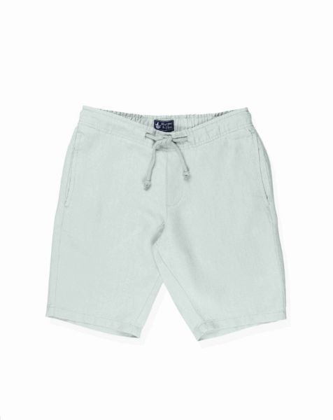 Image de Bermuda lin élastiqué M CELADON