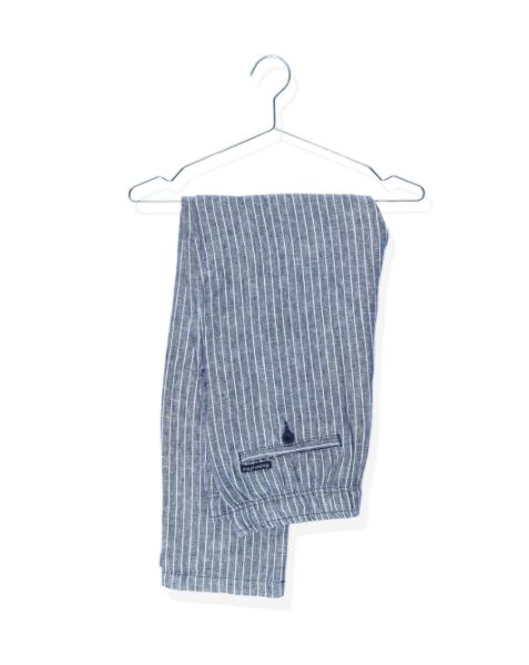 Image de Pantalon lin jog. rayé unité 3 XL MARINE