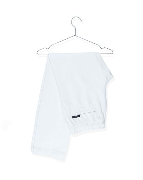 Image de Pantalon lin élastiqué 2 XL BLANC