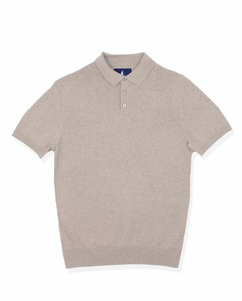 Image de Polo maille coton Bio unité S BEIGE