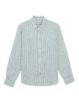Image de Chemise lin manches longues rayée M KAKI