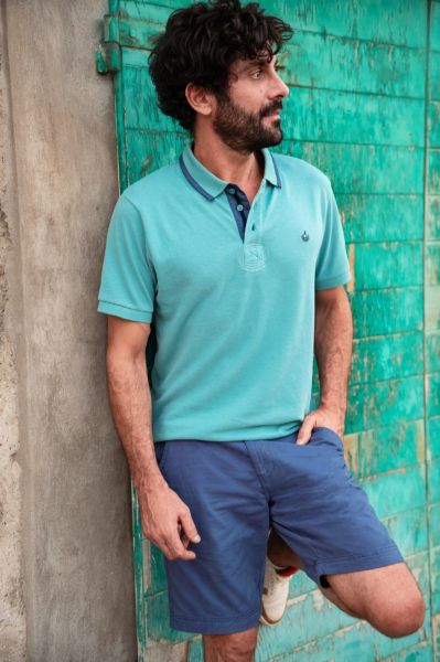 Image de Polo uni coton piqué S AQUA