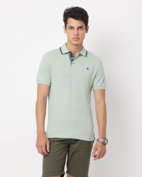 Image de Polo uni coton piqué 2 XL CELADON