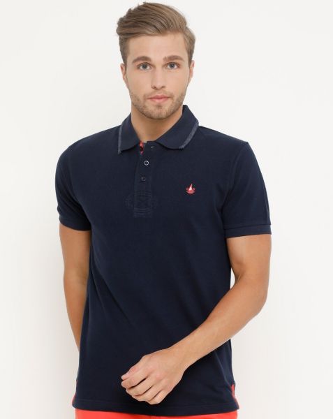 Image de Polo uni coton piqué 3 XL MARINE/ CORAIL