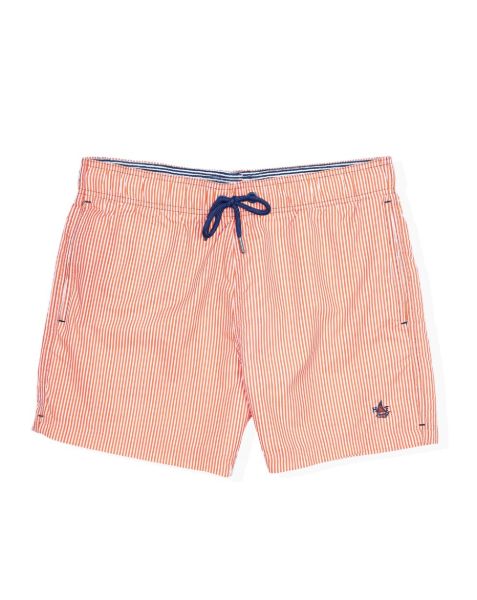 Image de Short de bain fines rayures M ORANGE
