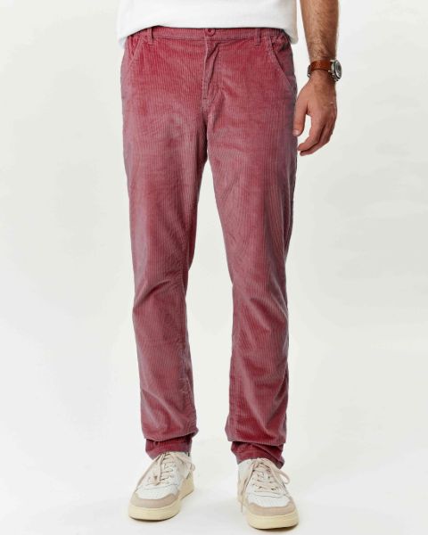 Image de Pantalon chino velours côtelé 42 FRAMBOISE