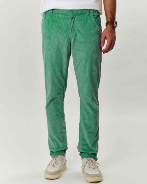 Image de Pantalon chino velours côtelé 46 VERT MOUSSE