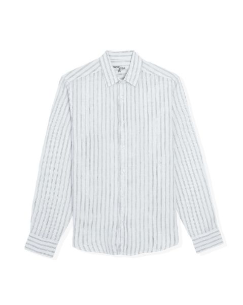 Image de Chemise lin fines rayures Cambridge unité XL KAKI