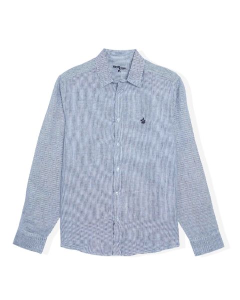 Image de Chemise lin fine rayures transat unité XL MARINE