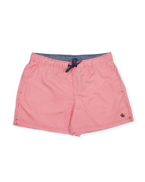 Image de Short de bain fines rayures S ROUGE