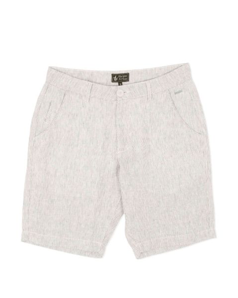 Image de Bermuda chino lin rayé unité 48 KAKI