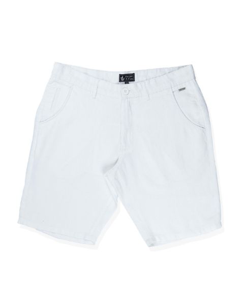 Image de Bermuda lin classic 46 BLANC