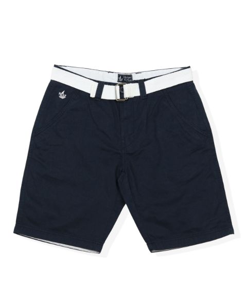 Image de Bermuda chino 46 MARINE/ BLANC