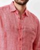 Image de Chemise en lin manches longues chinée L FRAMBOISE