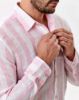 Image de Chemise en lin manches longues larges rayures Pack ROSE
