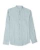 Image de Chemise lin unie col Mao S CELADON