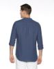 Image de Chemise lin unie col Mao 2 XL MARINE