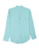 Image de Chemise lin unie col Mao M TURQUOISE
