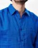 Image de Chemise lin unie 4 XL COBALT