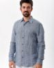 Image de Chemise en lin manches longues chinée L MARINE