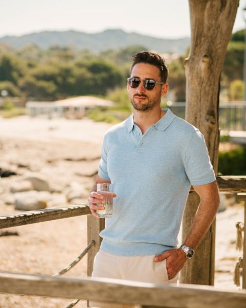 Image de Polo en tricot léger 100 % coton bio XL GLACIER
