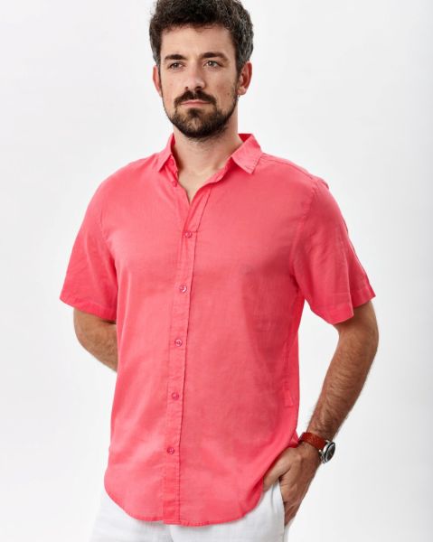 Image de Chemise voile de coton unie manches courtes XL INCARNAT