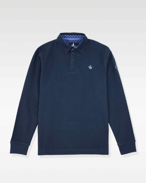 Image de Sweat shirt col polo 3 XL MARINE / CIEL