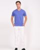 Image de T shirt coton bio-wash col V 3 XL LILAS