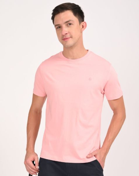 Image de T shirt coton bio-wash col rond M VIEUX ROSE