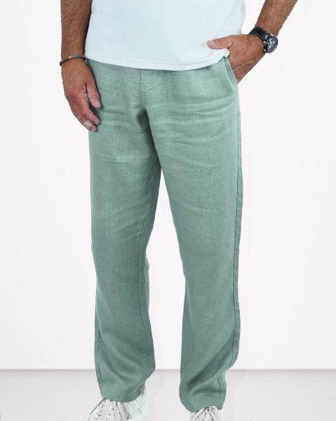 Image de Pantalon lin élastiqué M LAGON