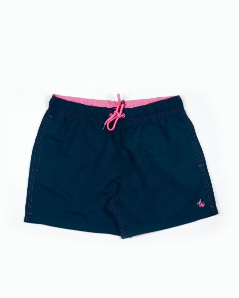 Image de Short de bain uni 2 XL MARINE / ROSE