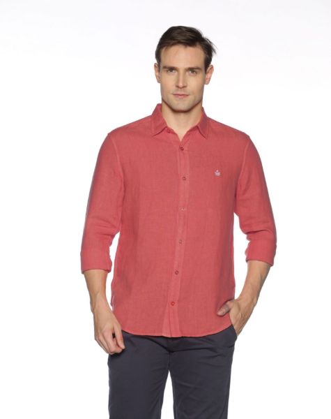 Image de Chemise lin unie 2 XL BRIQUE