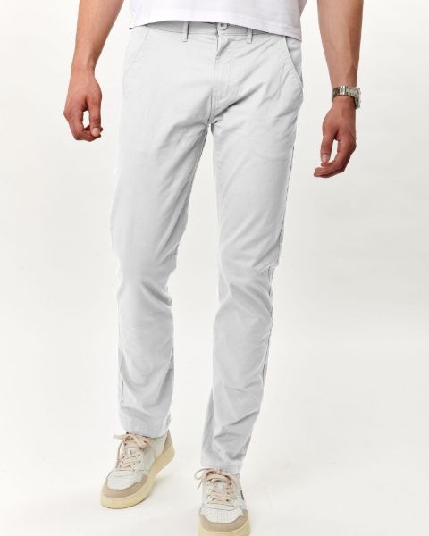Image de Pantalon chino coton élasthanne 38 BLANC