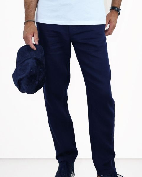 Image de Pantalon lin élastiqué S MARINE