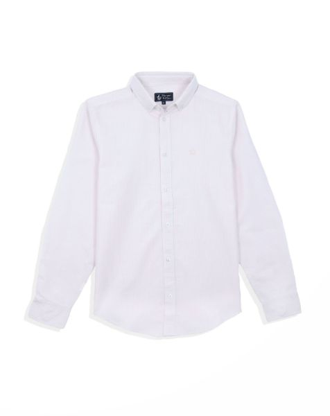 Image de Chemise regular fit Oxford fines rayures S ROSE